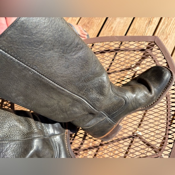 Frye Dark Leather Heeled Boots - Picture 11 of 16